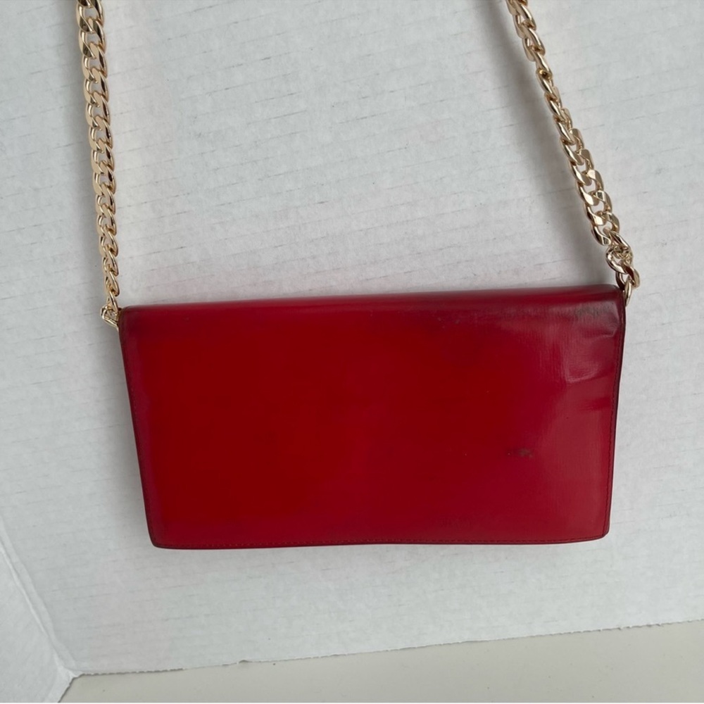 Loewe Red Leather Chain Wallet - Picture 4 of 16